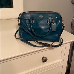 Turquoise Coach purse